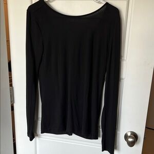 Athleta Black Fitted Long Sleeve Blouse